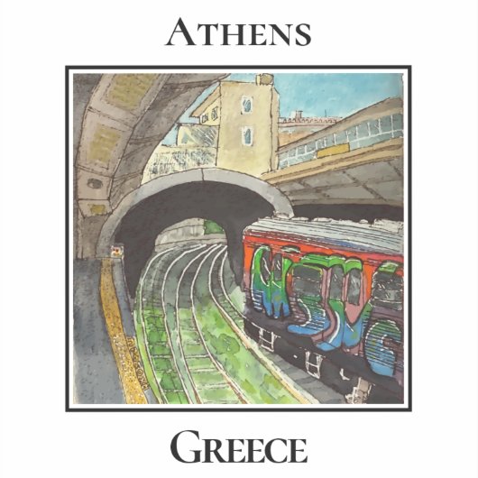 Sticker Train Graffiti, Monastiraki, Athènes, Grèce (Recto)