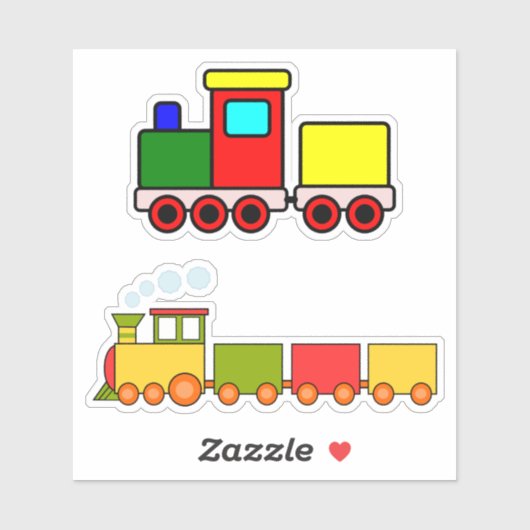 Sticker Trains de jouets (Feuille)