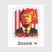 Sticker Traitor In Chief President Trump Anti Biden (Feuille)