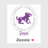 Sticker Traits du signe du zodiaque Lion (Feuille)
