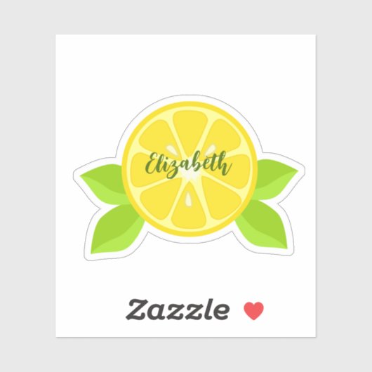 Sticker Tranche de citron (Feuille)