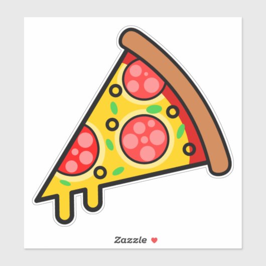 Sticker Tranche de pizza délicieuse (Feuille)