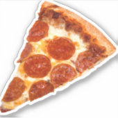 Sticker Tranche de pizza pepperoni classique de SlipperyJo (Devant)