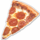 Sticker Tranche de pizza pepperoni classique de SlipperyJo (Devant)