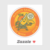 Sticker Tranche de Samouraï Mangue Avec Style (Feuille)