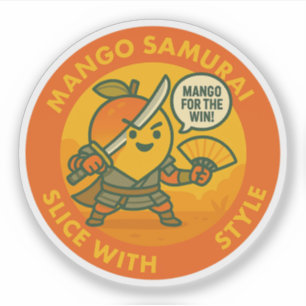 Sticker Tranche de Samouraï Mangue Avec Style