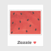 Sticker Tranche géante de pastèque à l'aquarelle mignonne (Feuille)