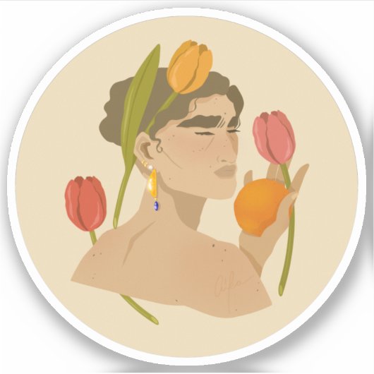 Sticker tranche orange (Devant)