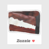 Sticker Tranches de gâteau au chocolat (Feuille)