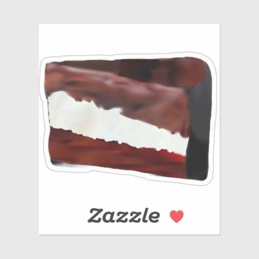 Sticker Tranches de gâteau au chocolat (Feuille)