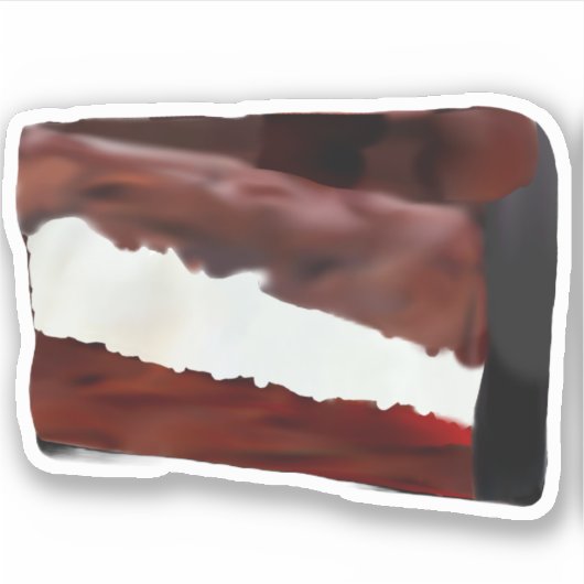 Sticker Tranches de gâteau au chocolat (Devant)