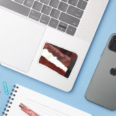 Sticker Tranches de gâteau au chocolat (Ordinateur portable avec iPhone)