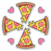 Sticker Tranches de pizza délicieuses Mandara (Devant)