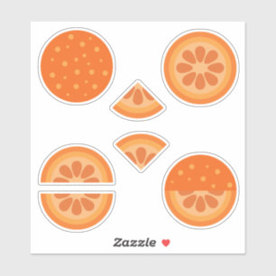 Sticker Tranches orange mignonnes