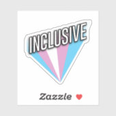 Sticker Trans Pride Burst - Inclusive (Feuille)