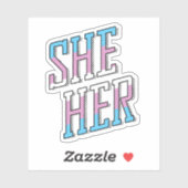 Sticker Trans Pronononounes Elle Son (Feuille)