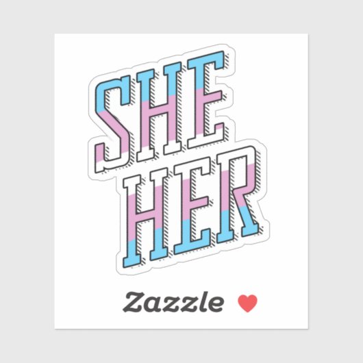 Sticker Trans Pronononounes Elle Son (Feuille)