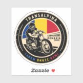 Sticker Transalpina Roumanie Motorcycle (Feuille)