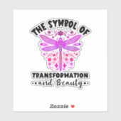 Sticker Transformation Beauty Nature Insect Dragonflies Dr (Feuille)