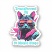 Sticker Transformé par 12 étapes simples, AA, NA, Al-Anon (Devant)