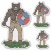 Sticker Transformé Viking Berserker ou Werebear (Devant)