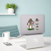 Sticker Transformé Viking Berserker ou Werebear (Ordinateur portable sur le bureau)