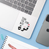 Sticker Transformer la douleur en puissance en arabe Citat (Ordinateur portable avec iPhone)