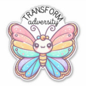 Sticker Transformer le papillon adversité (Devant)