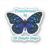 Sticker Transformés par 12 Étapes Simples, AA, NA, Al-Anon (Devant)