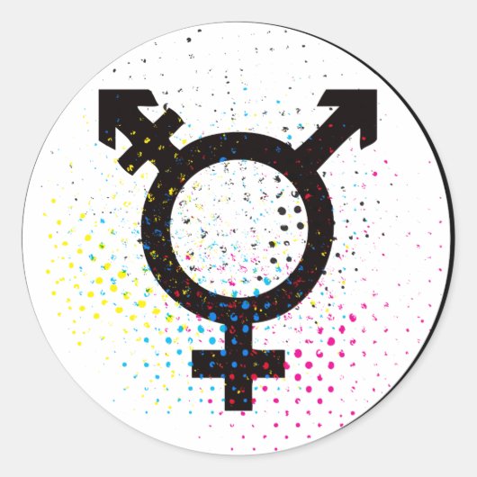 sticker transgendersymbool (Voorkant)