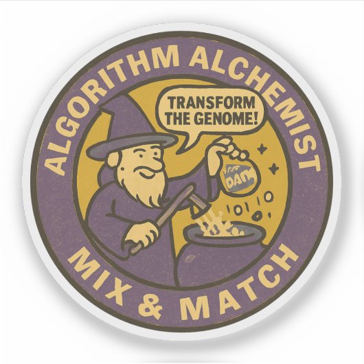 Sticker Transmutation Génomique : l'Alchimie des Données à (Devant)