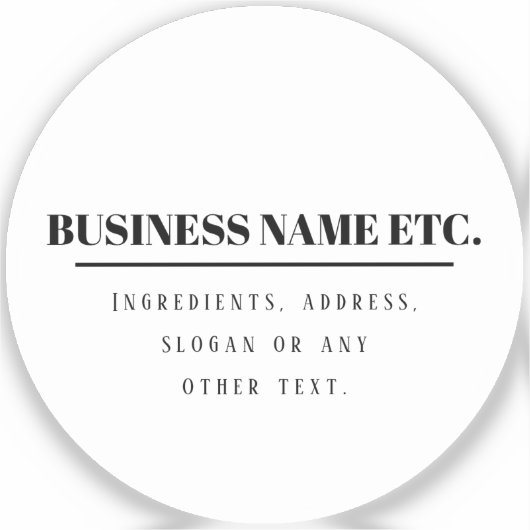 Sticker Transparence & Noir Simple Moderne Polyvalent (Recto)