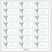 Sticker Transparent Bow Wedding Guest Address Labels (Feuille)