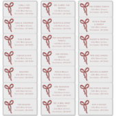 Sticker Transparent Bow Wedding Guest Address Labels (Devant)