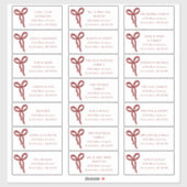 Sticker Transparent Bow Wedding Guest Address Labels (Feuille)