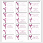 Sticker Transparent Bow Wedding Guest Address Labels (Feuille)