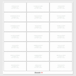 Sticker Transparent Dark Sage Green Adresse d'invité