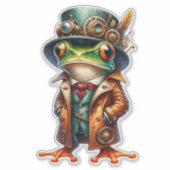 Sticker transparent de grenouille à vapeur (Devant)