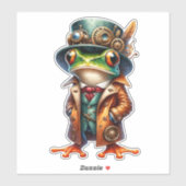 Sticker transparent de grenouille à vapeur (Feuille)