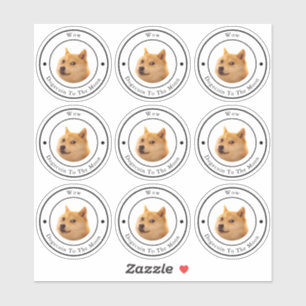 Sticker transparent Dodgecoin Circle Business Logo