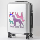 Sticker transparent en silhouette de Grande Danse (Sur valise)
