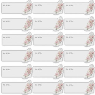 Sticker Transparent Guest Adresse H2 Dusty Roses