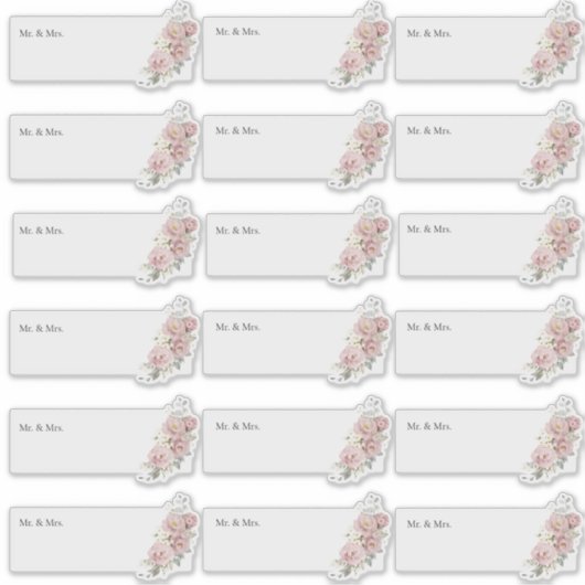 Sticker Transparent Guest Adresse H2 Dusty Roses (Devant)