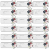 Sticker Transparent Invité Adresse Blush Bordeaux Marine (Devant)