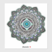 Sticker transparent Mandala géométrique (Feuille)