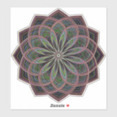 Sticker transparent Mandala géométrique (Feuille)