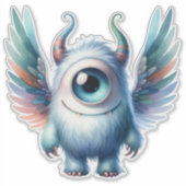 Sticker transparent monstre à un oeil (Devant)