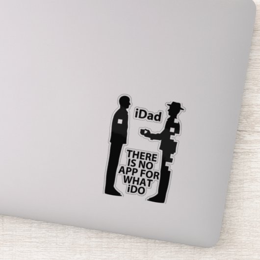 Sticker Transparent "NO APP 4 iDAD" (Détail)