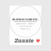 Sticker Transparent & Noir Simple Moderne Polyvalent (Feuille)