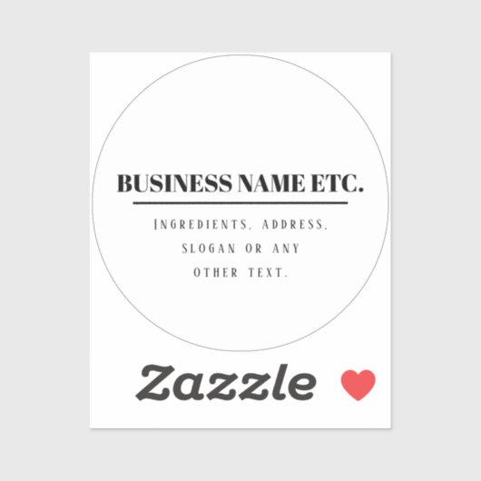 Sticker Transparent & Noir Simple Moderne Polyvalent (Feuille)